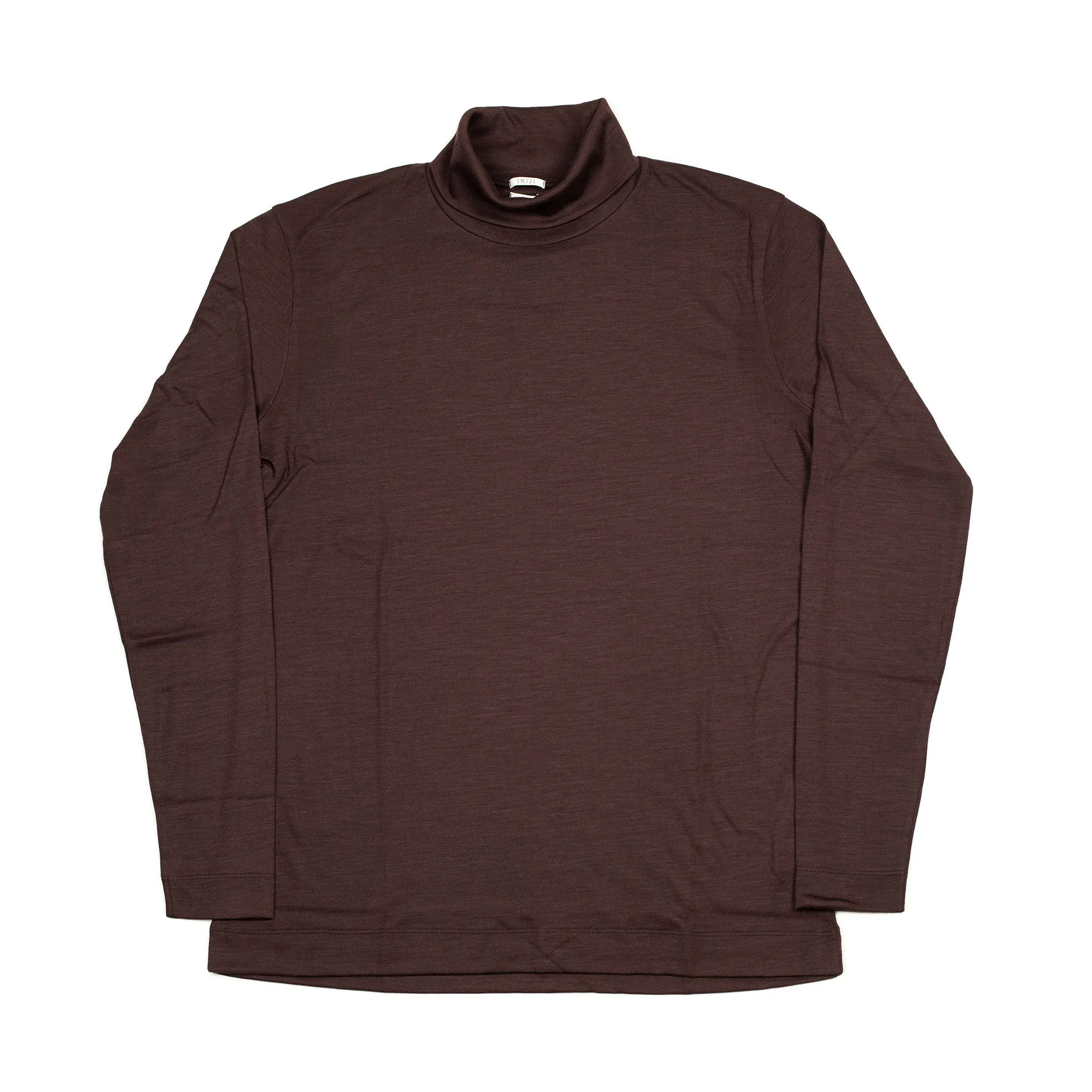 Turtleneck in bordeaux wool jersey