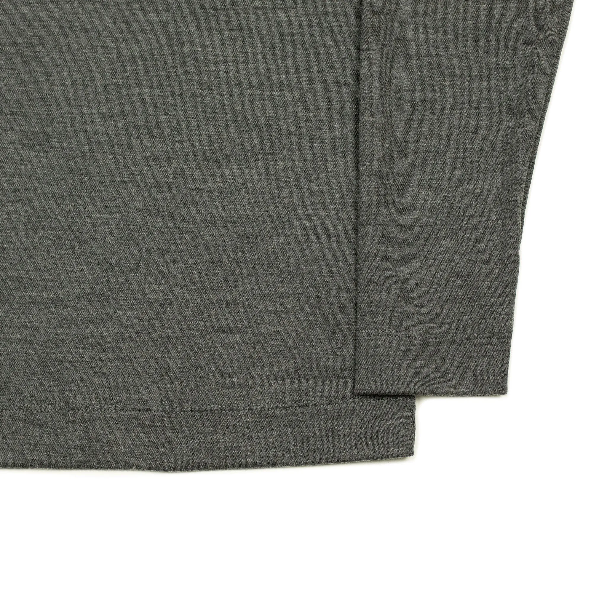 Turtleneck in grey wool jersey