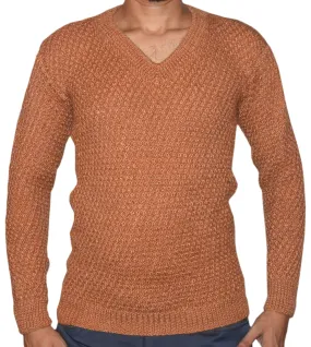 Unique, Stylish Handmade Woollen Graminarts Sweater In Cider Color For Men