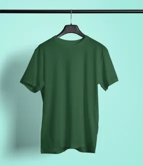 Unisex Regular Fit T-Shirt - Cotton, Bio-Washed (Bottle Green)