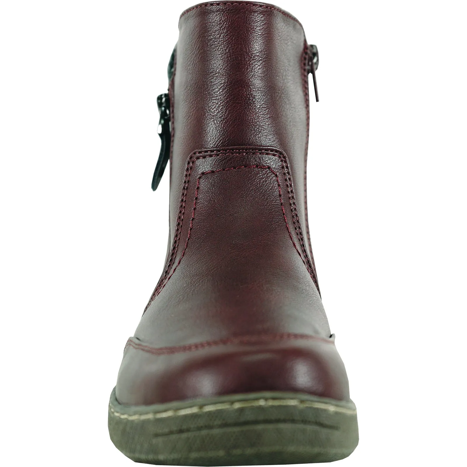 VANGELO Women Boot OY4404 Ankle Casual Boot Burgundy