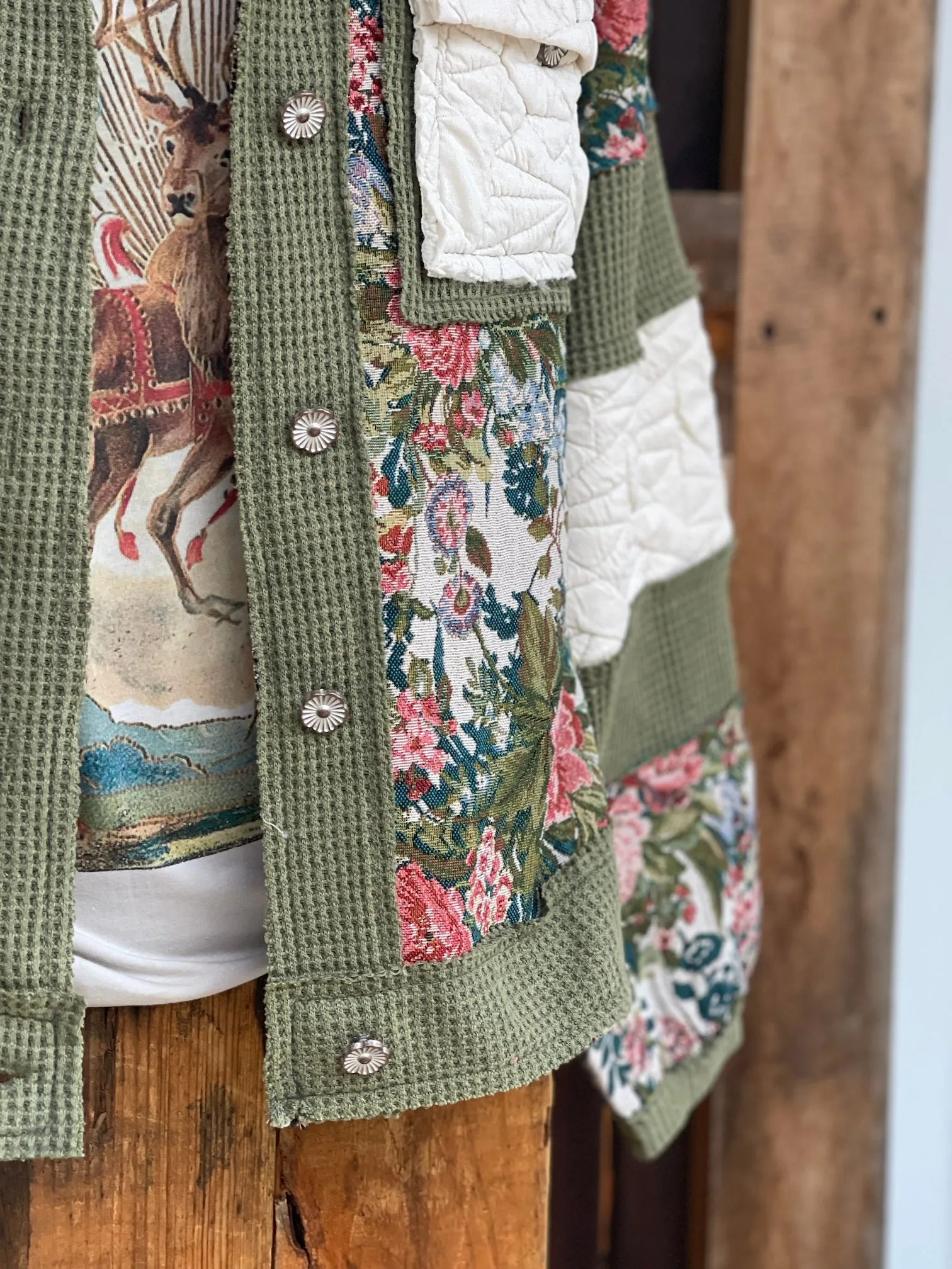 Vintage Wash Floral Layering Shacket