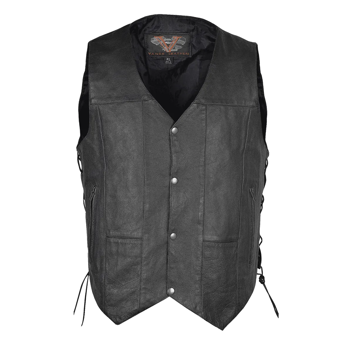 VL915 Men's Premium Ten Pocket Leather Vest