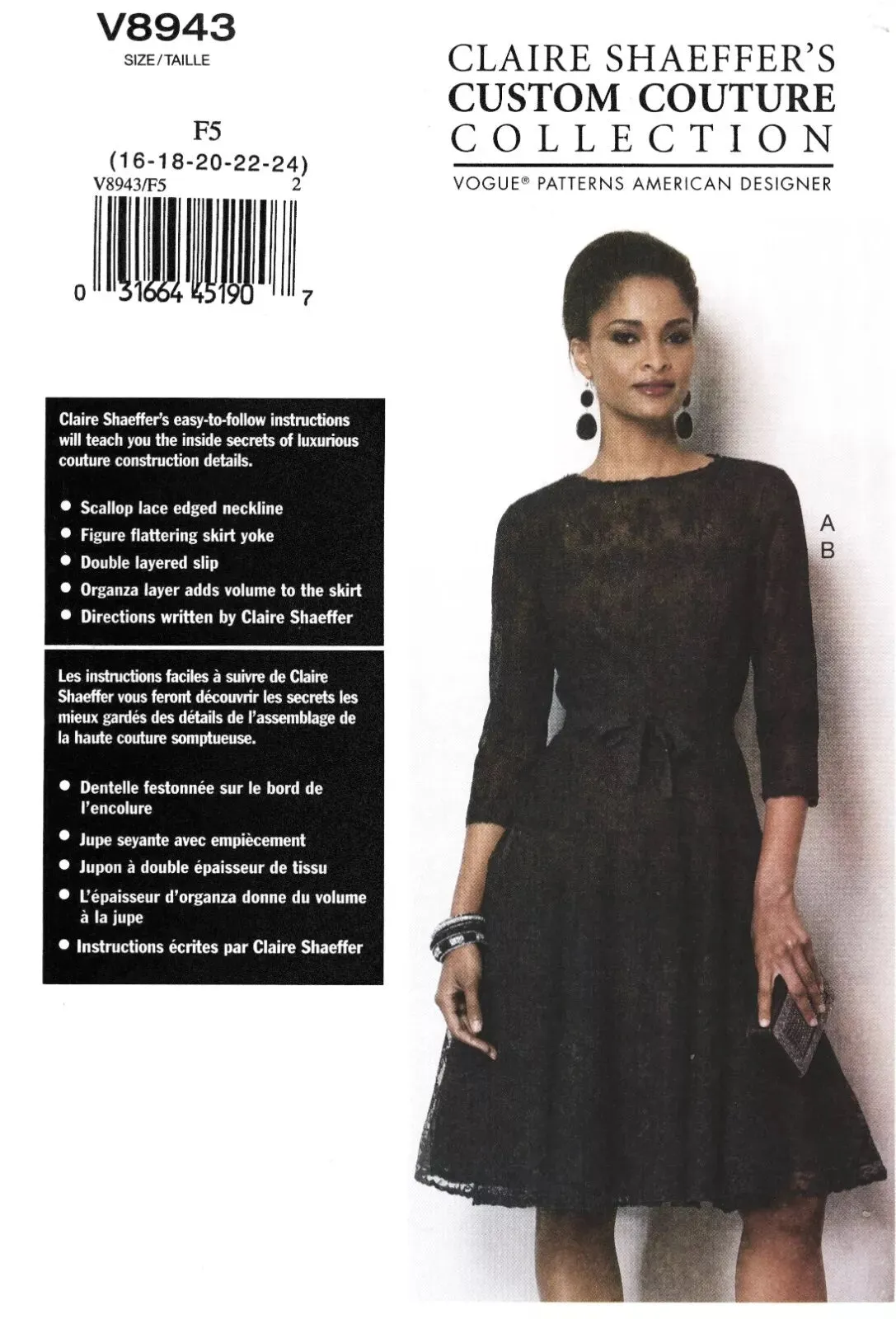 VOGUE PATTERNS 8943 MISSES' DRESS AND SLIP