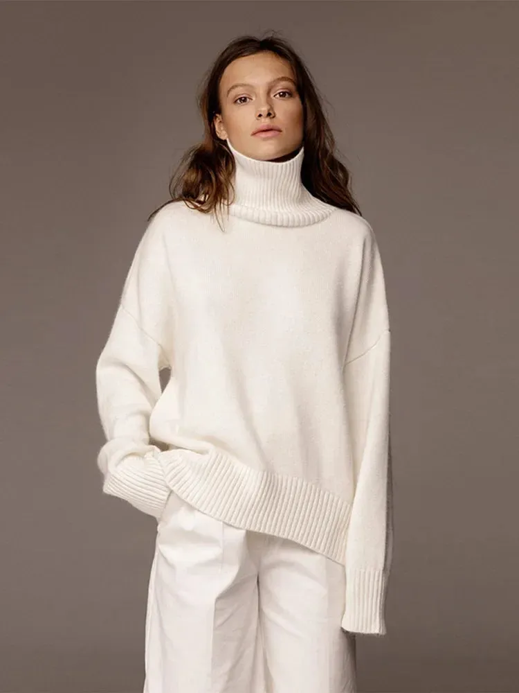 Wenkouban-Christmas Thanksgiving outfits_Chic Thickened Inner Wear Solid Fashion Knitted Jumper Christmas Sweater