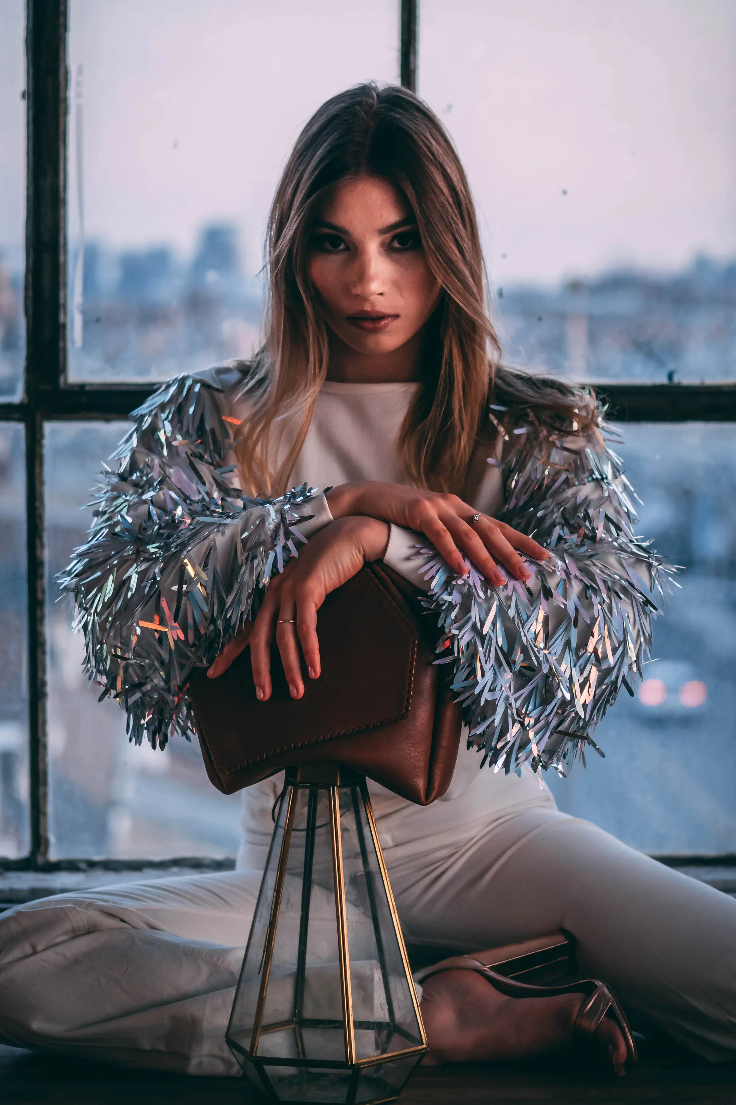 White Confetti Sweater