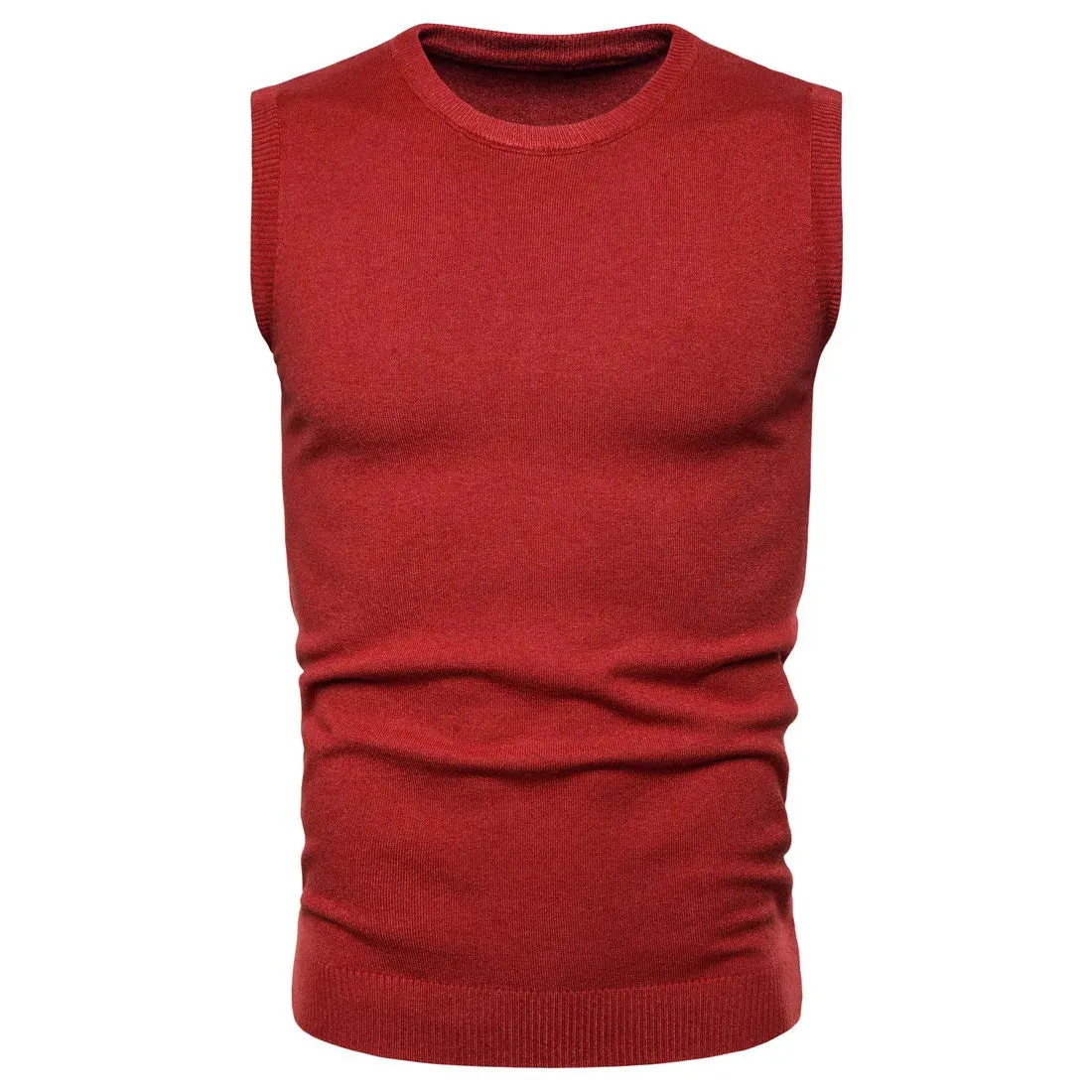 Wiaofellas  -  Men's Golf Vest Brand Pullovers Solid Color Fleece High Quality Vest Sleeveless Top Clothing Autumn Knitted Casual Male Sweaters